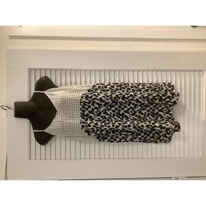 Stella McCartney Daria Balancing Silk Slip Black Ivory Animal Print